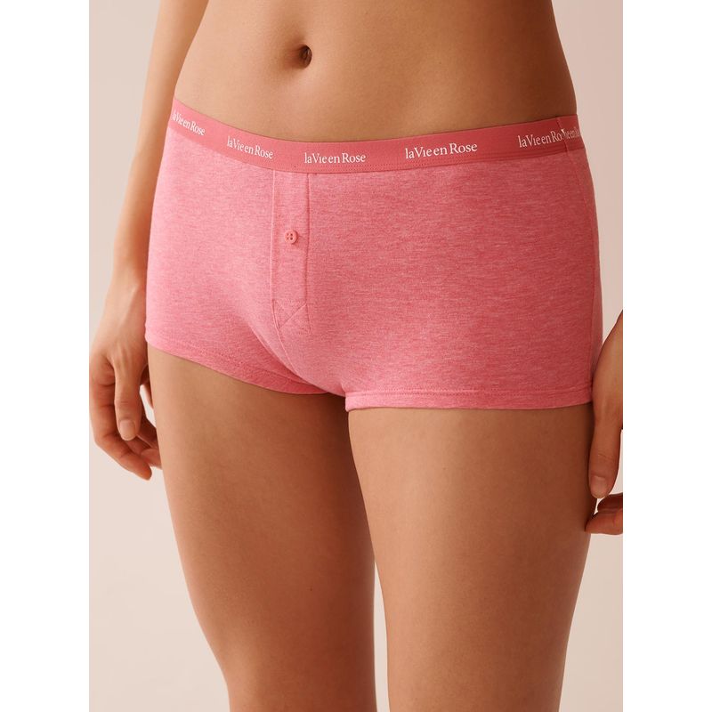 La Vie En Rose Cotton Boyleg Panty Pink (S)