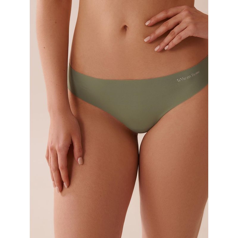 La Vie En Rose Microfiber Invisible Thong Panty Green (S)