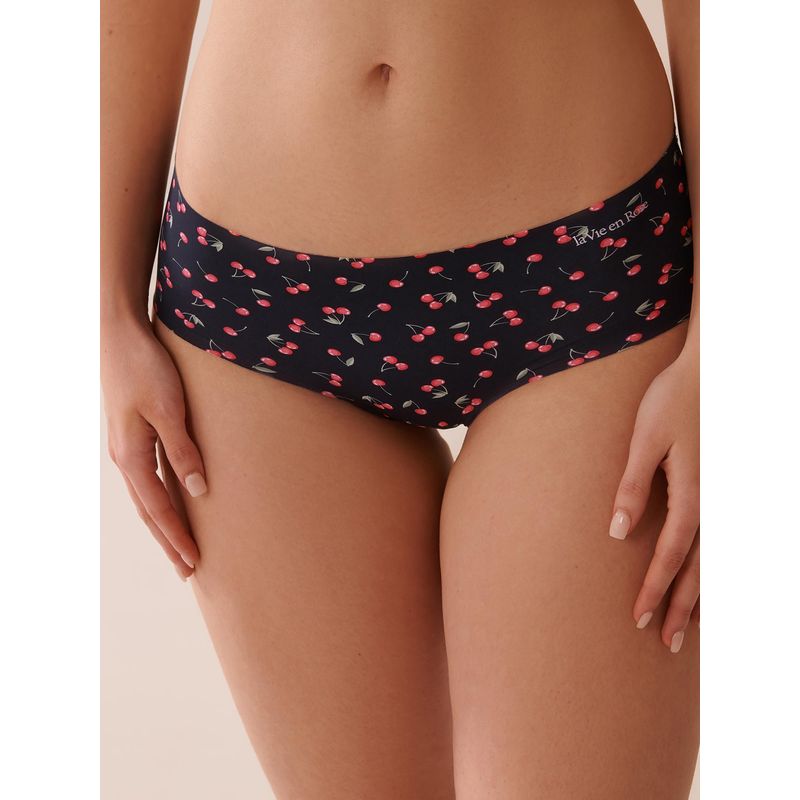 La Vie En Rose Microfiber Invisible Hip Hugger Panty Black (S)