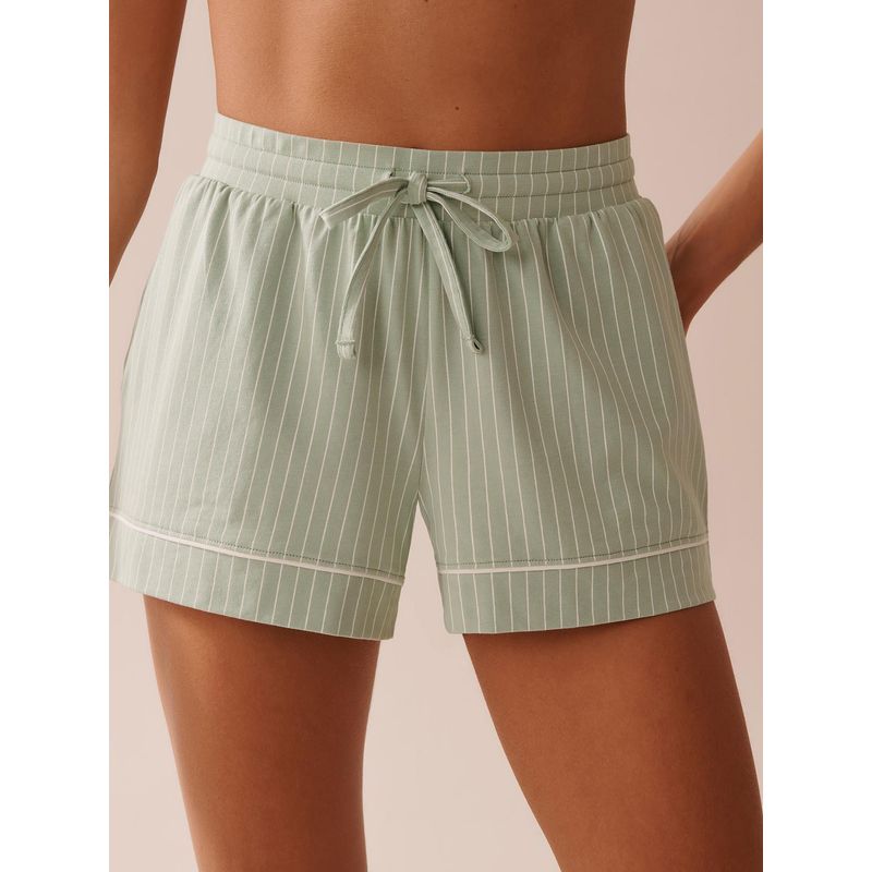 La Vie En Rose Cotton Shorts Green (S)