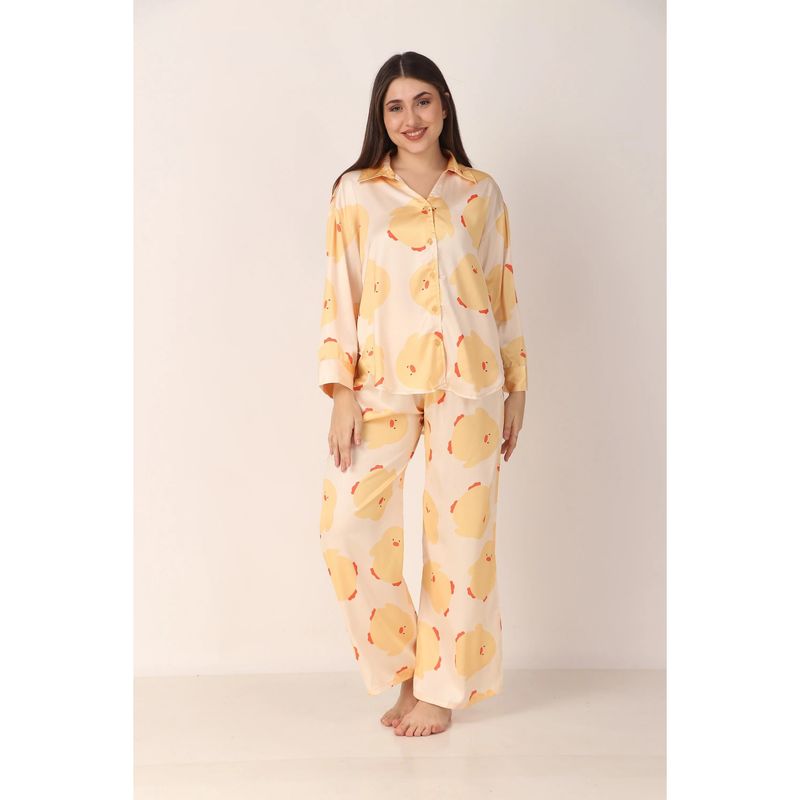 Masha Ducky Oversized Satin Nightsuit (S)
