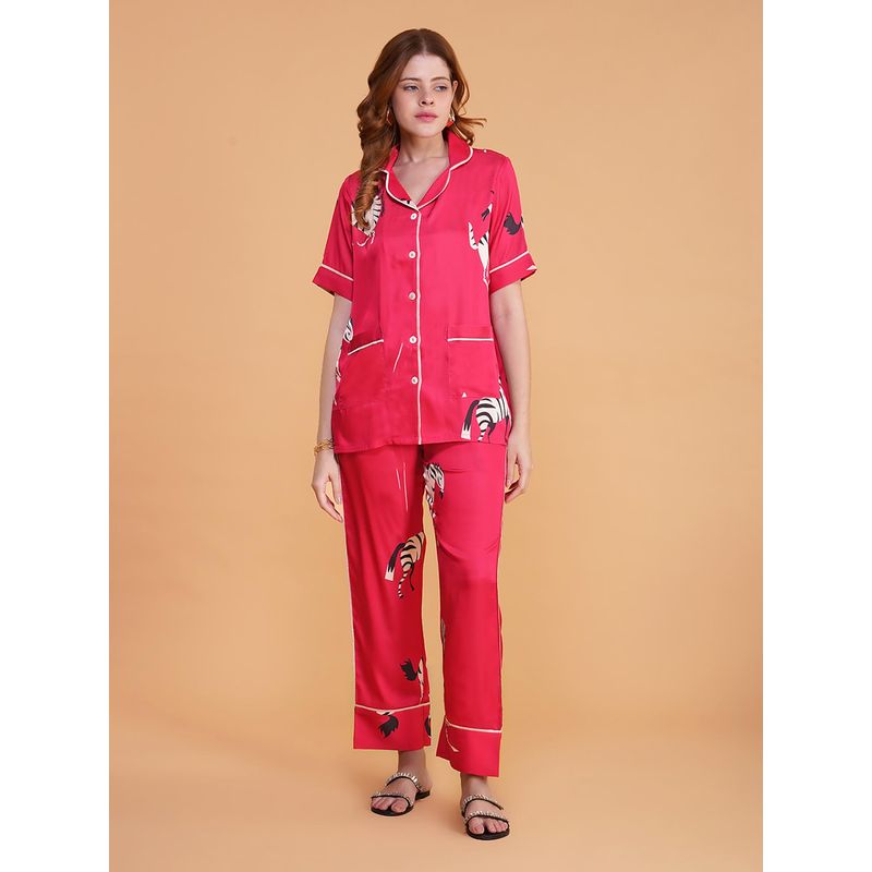 Noite Luxe Premium Satin Night Suit – Soft Satin Sleepwear Set (XS)