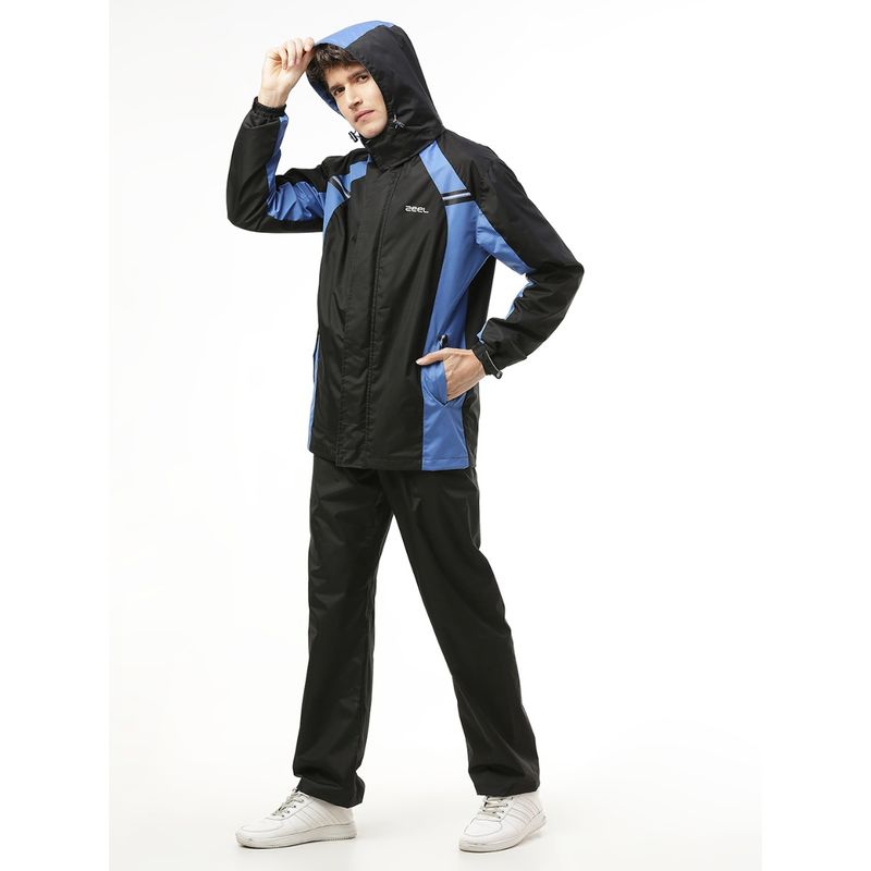 ZEEL Go Hike Black & Red Raincoat with Pant (Set of 2) (2XL)
