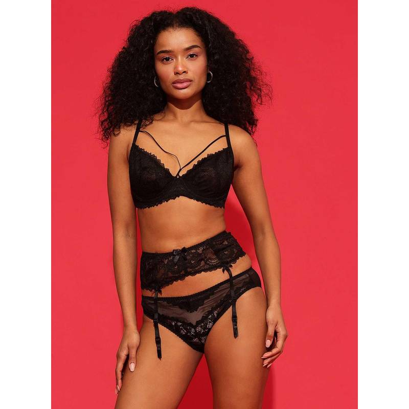 Chelvet Black Lace Garter Belt (M)