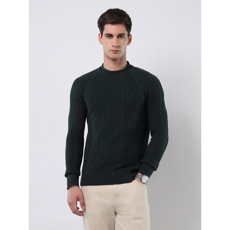 U.S. POLO ASSN. Men's Cable Patterned Knit Regular Fit Sweater (L)