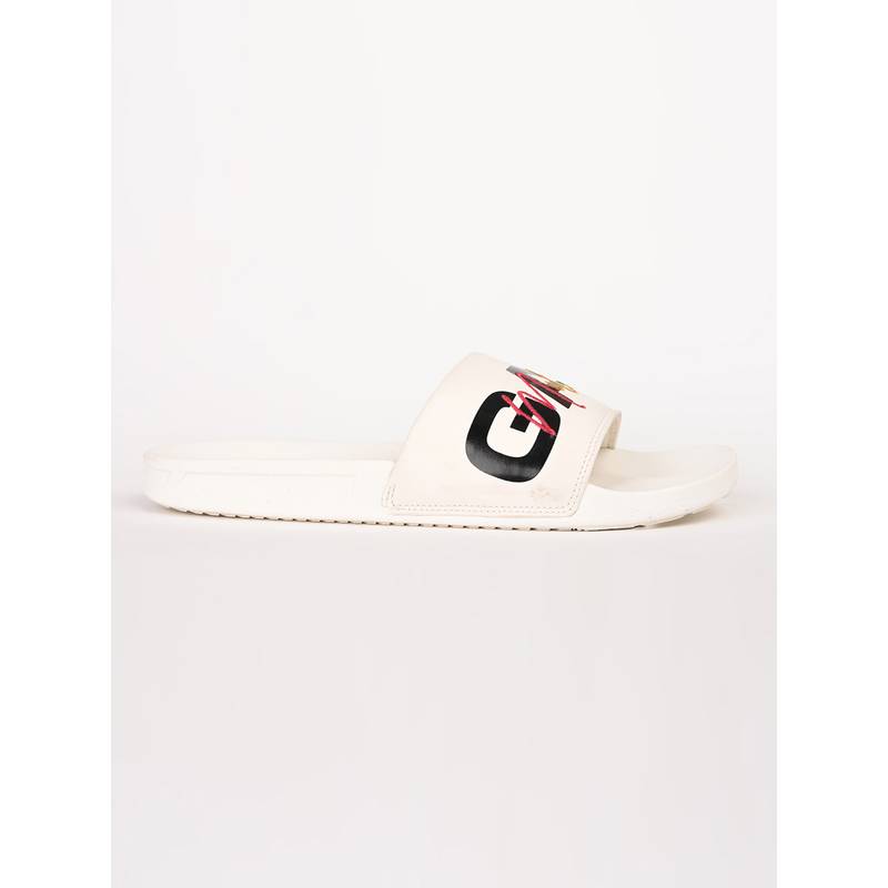 GAS Men LuxeEdge White Slides (EURO 43)