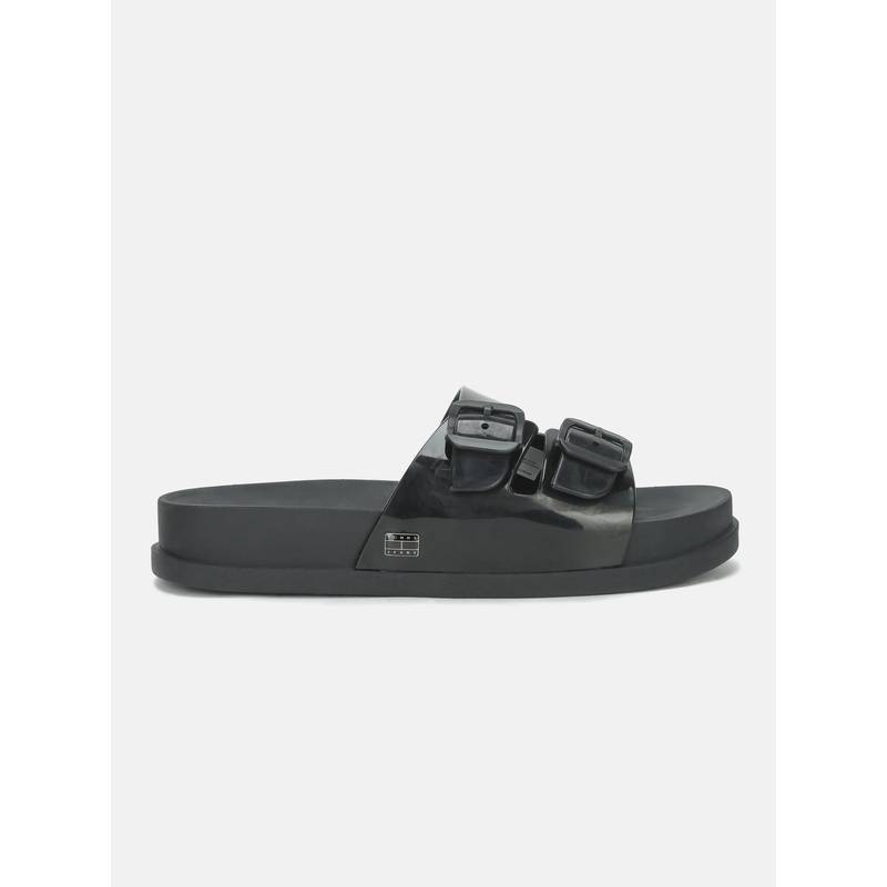 Tommy Hilfiger Women Black Sliders (EURO 36)