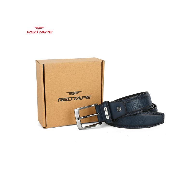 Red Tape Mens Genuine Split Leather Navy Blue Belt (34)