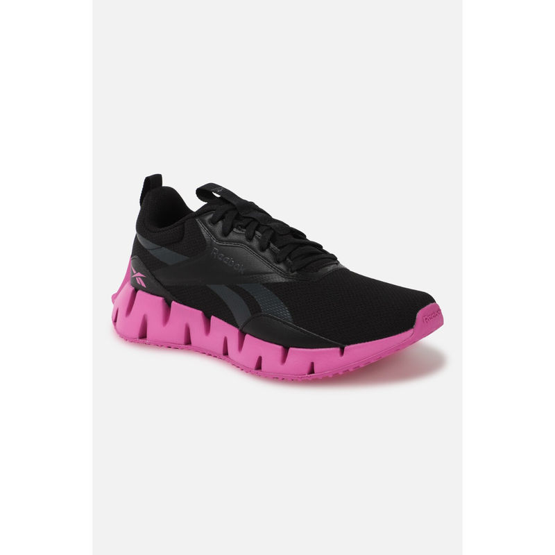 Reebok Womens Zig Dynamica Stripped Running Shoes Black (UK 4)