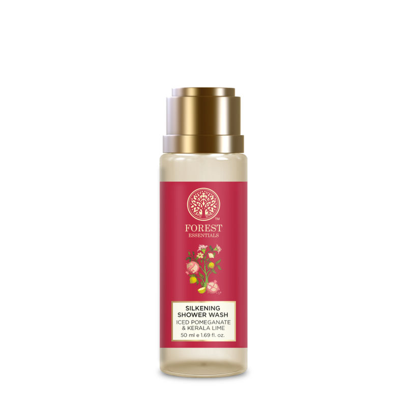Forest Essentials Silkening Shower Wash Pomegranate Kerala Lime - Ayurvedic Body Wash Sulphate Free