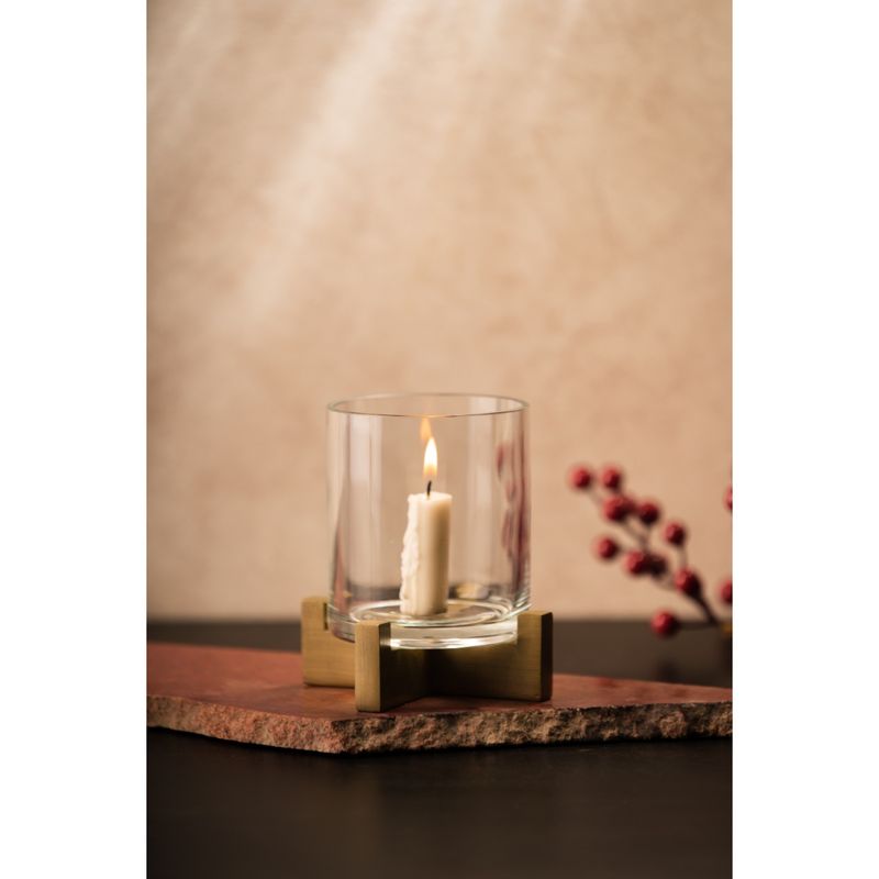 Buy SG Home Roman Metal Glass Candle Holder Online