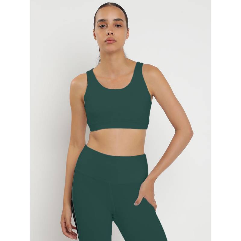 Wear Jukebox Synergy Sports Bra for Girls and Women Green (S)