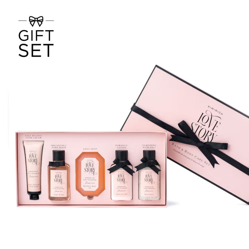 Kimirica Love Story Experience Gift Set - Luxurious Bath & Body Care Hamper Perfect for Gifting