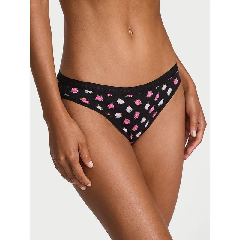 Victoria's Secret Stretch Cotton Bikini Panty. - Black (XS)