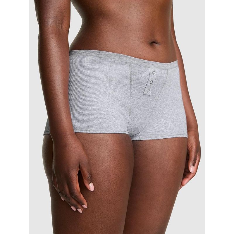 Victoria's Secret PINK Cotton Dorm Boyshort Panty - Grey (L)