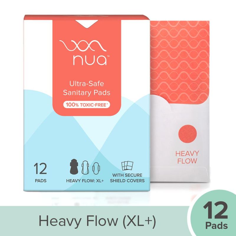Nua Ultra Thin Rash Free Sanitary Pads XL with Disposal Covers