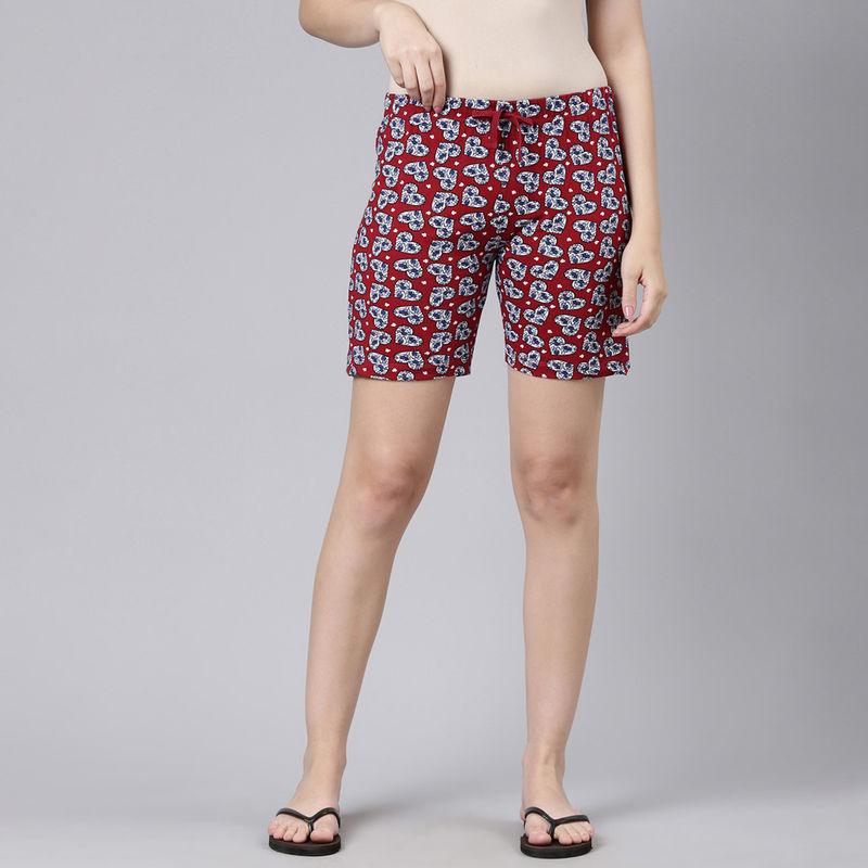 TWIN BIRDS Red Women Loungewear Shorts Buy TWIN BIRDS Red Women