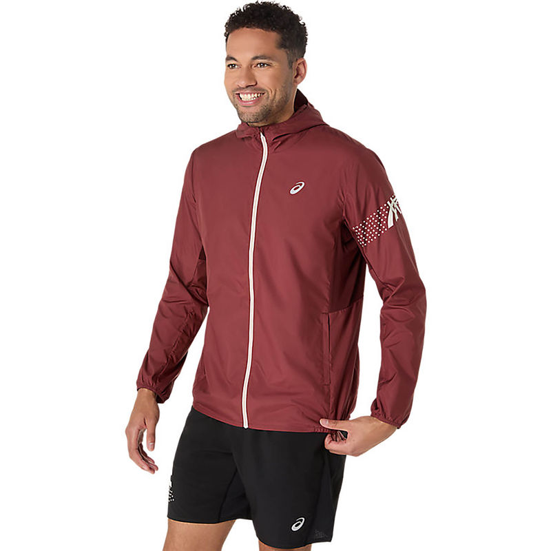 ASICS Mens Maroon Planet Icon Jacket (XS)