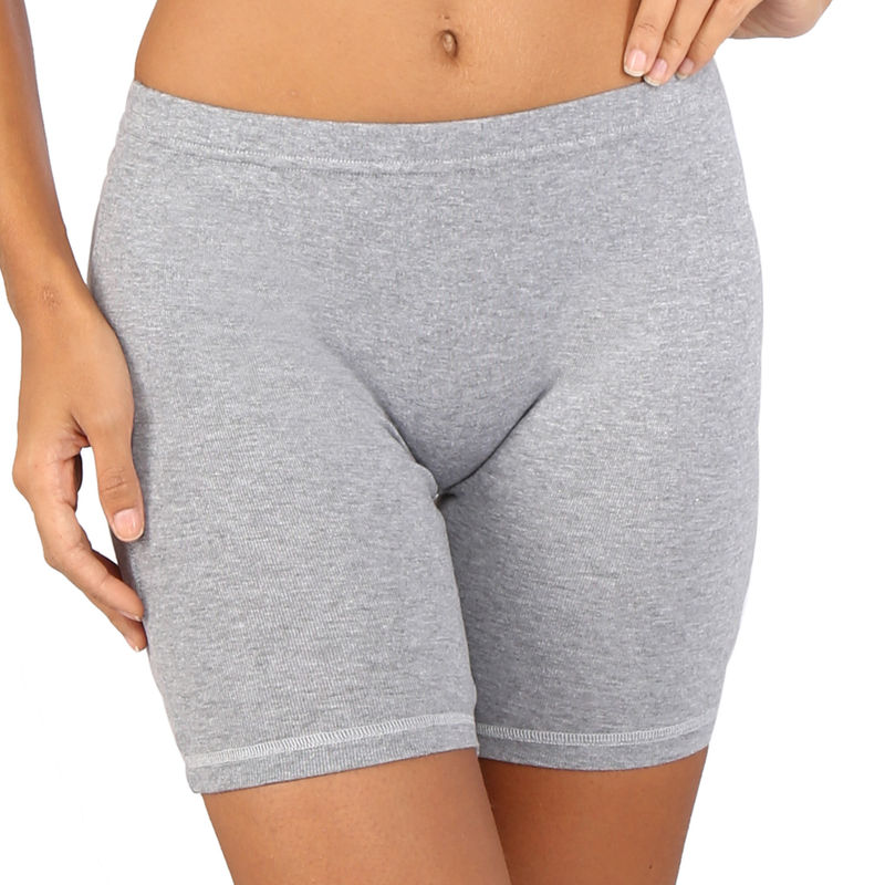 Bralux Cotton-Spandex Cycling Shorts Grey Colour (XL)