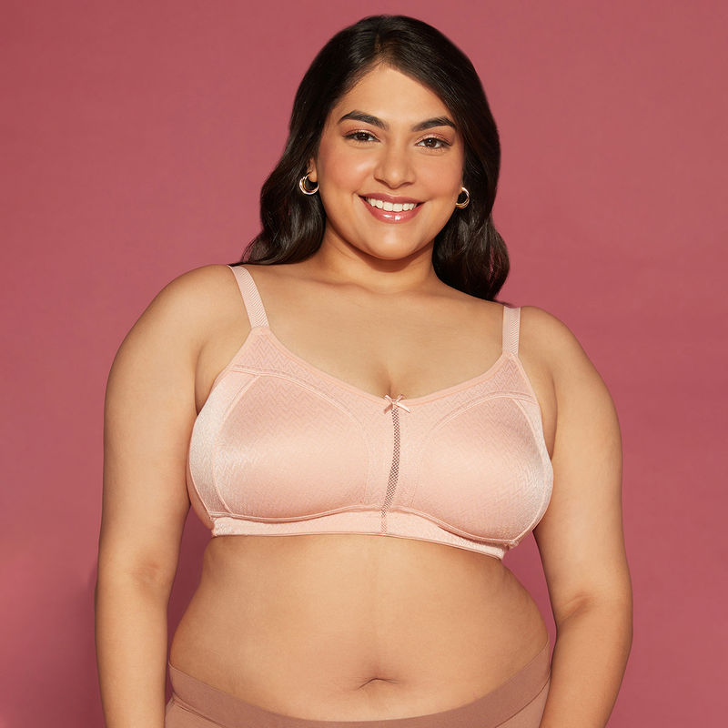 Nykd by Nykaa Luxe Jacquard M-Frame Bra - Nude NYB232 (34D)
