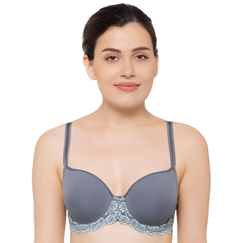 Wacoal Embrace Lace Padded Wired 3/4Th Cup Lace T-Shirt Spacer Cup Bra - Grey (32C)