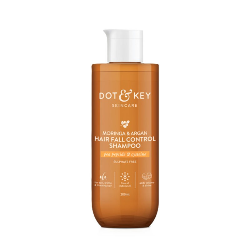 Dot & Key Moringa & Argan Hairfall Control Shampoo, With Pea Peptide & Cysteine, Sulphate-Free