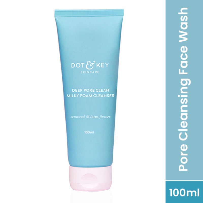 Dot & Key Deep Pore Clean Facial Foam Cleanser, With Seaweed & Lotus Flower