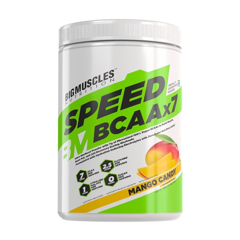 Big Muscles Nutrition Speed BCAAx7 Mango Candy Powder 30 Servings