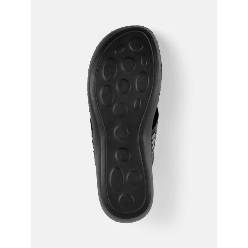 Mochi Women Black Casual Flipflops (UK 3)