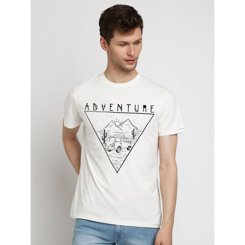 THREADCURRY Adventure Creative Graphic Printed T-Shirt for Men (XL)