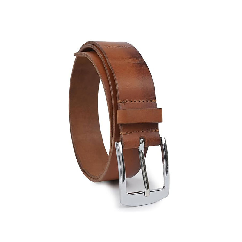 Cimoni Men Leather Solid Tan Belt (36)