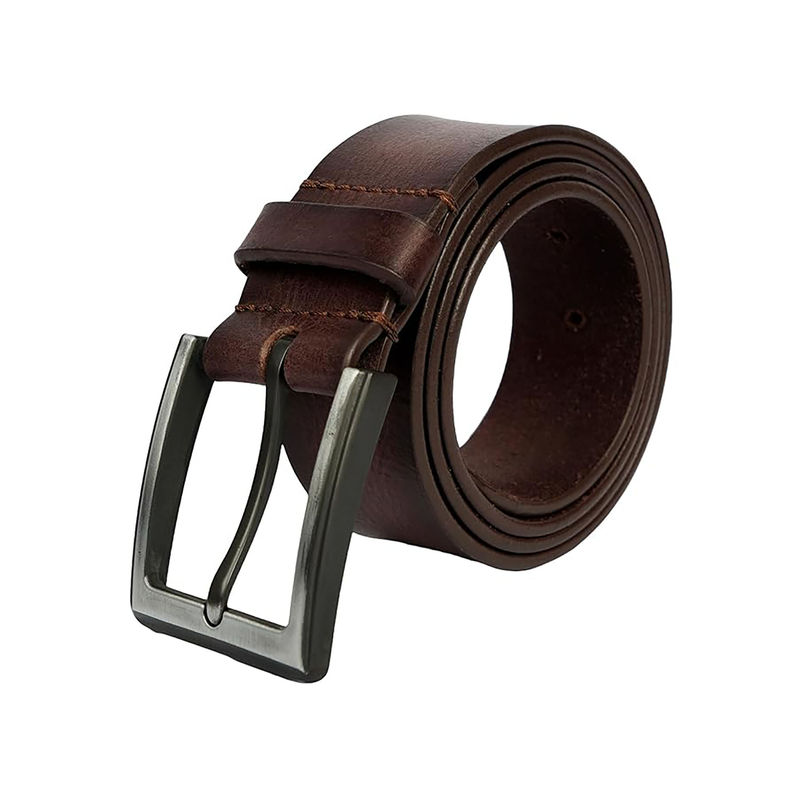 Cimoni Men Leather Solid Brown Belt (34)