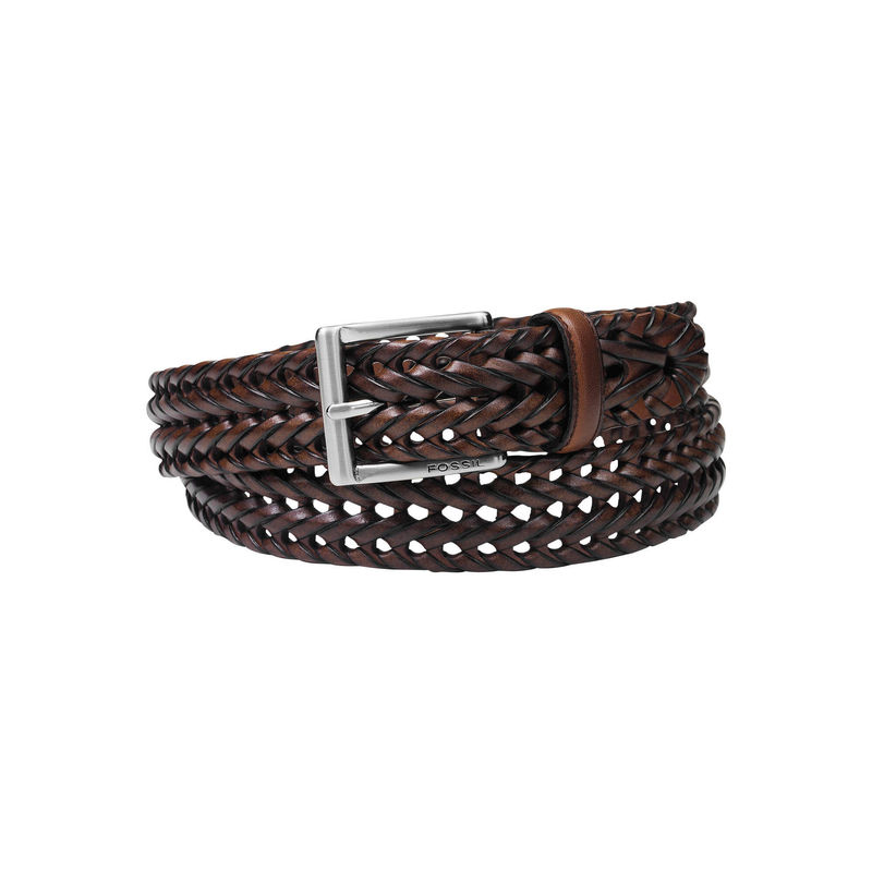 Fossil Men Leather Textured Brown (44)