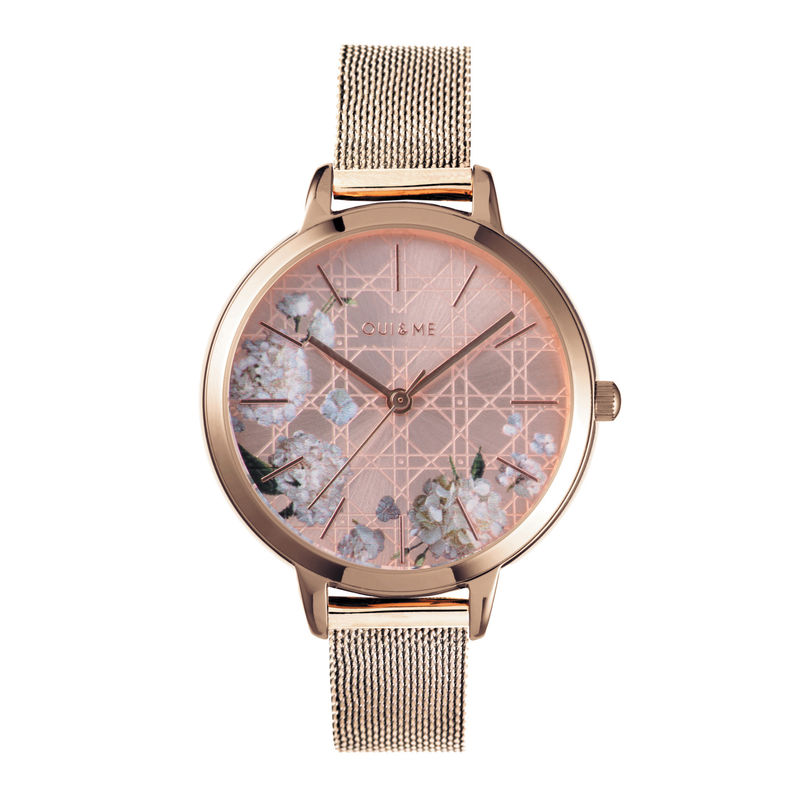 OUI ME Fleurette Analog Rose Gold Round Dial Women s Watch ME010105 