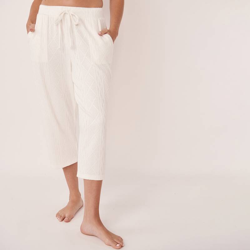 La Vie En Rose Cable Knit Capri (L)