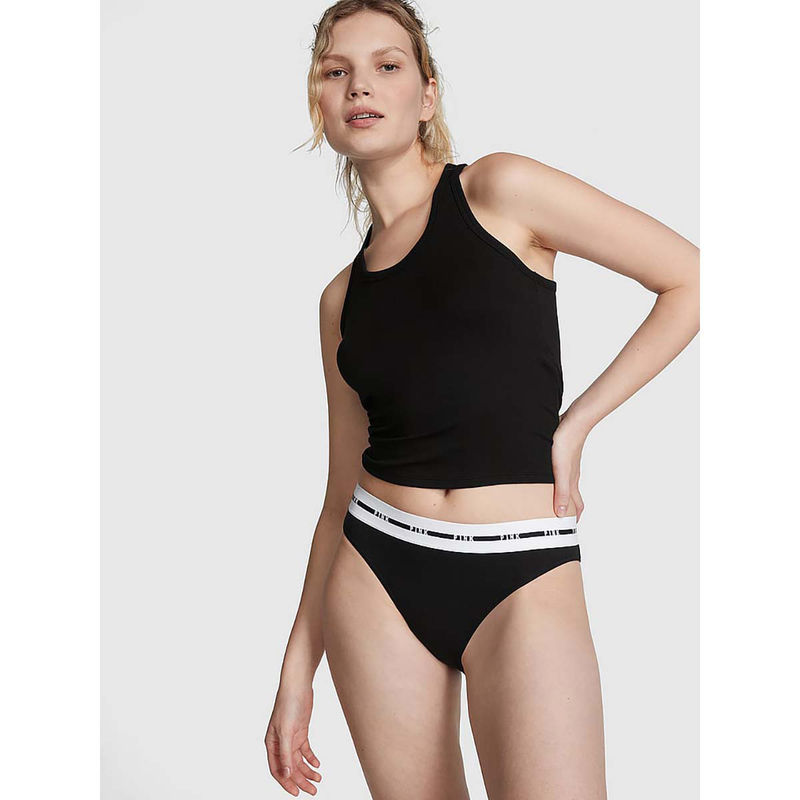 Victoria's Secret Ribbed Modal Scoop Tank Top Black (2XL)