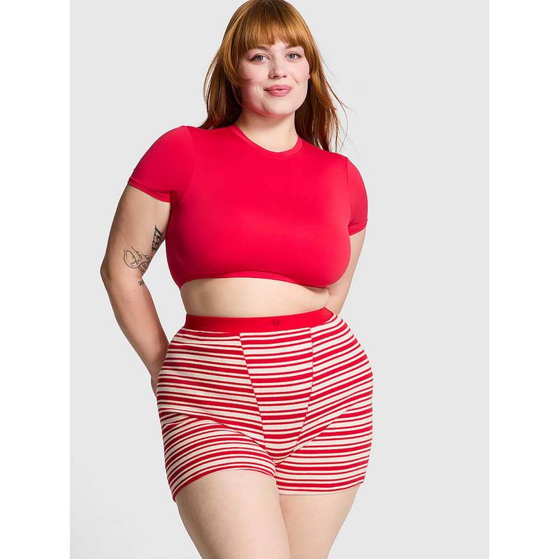 Victoria's Secret PINK Thermal Boxer Brief Red (XS)