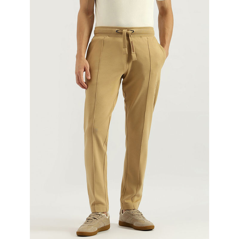United Colors of Benetton Men Brown Pure Cotton Slim Fit Trackpant (42)