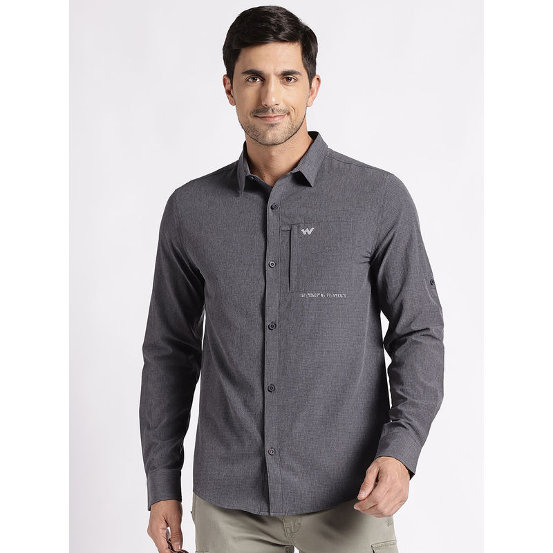 Wildcraft Men Manaslu 1 Pocket Cargo Shirt - Grey (M)