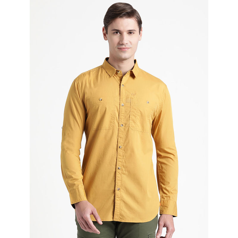 Wildcraft Men Safara 2 Pockets Cargo Shirt - Mustard (XL)