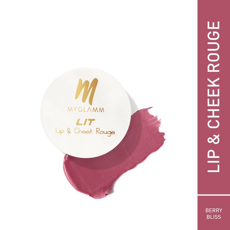 MyGlamm Lit Lip And Cheek Rouge - Berry Bliss