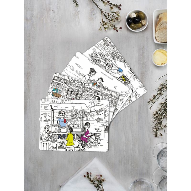 Space of Joy Indian Street Food Premium Printed Rectangular MDF Wooden