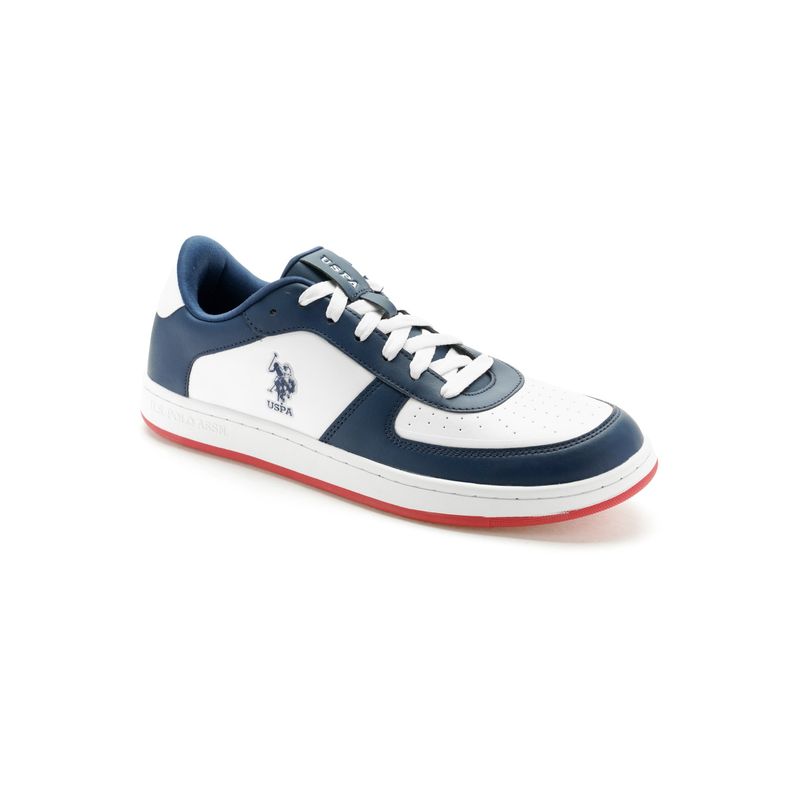 U.S. POLO ASSN. Men Rein 2.0 Dk. Blue Retro Court Sneakers (UK 10)