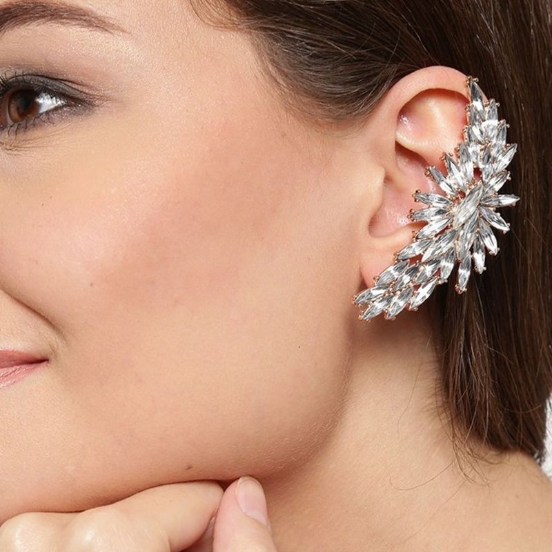 Diamond ear store cuff earrings