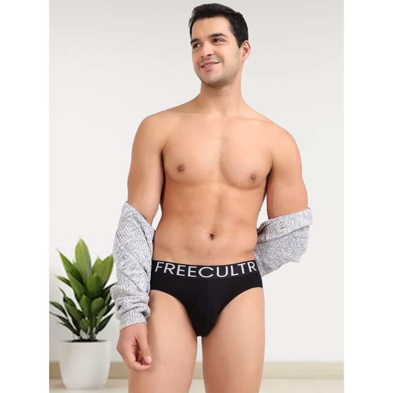 FREECULTR Men's Black Organic Cotton Brief (S)