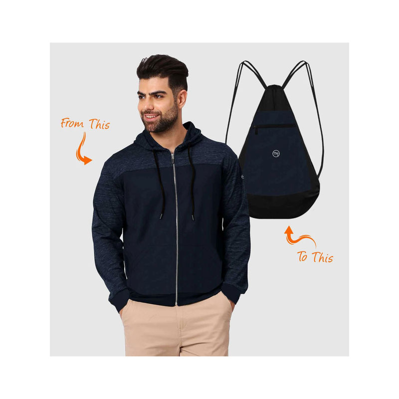 THE HOLISTIK Disguise Convertible Backpack Jacket | Active Sports Hoodie/Backpack (M)