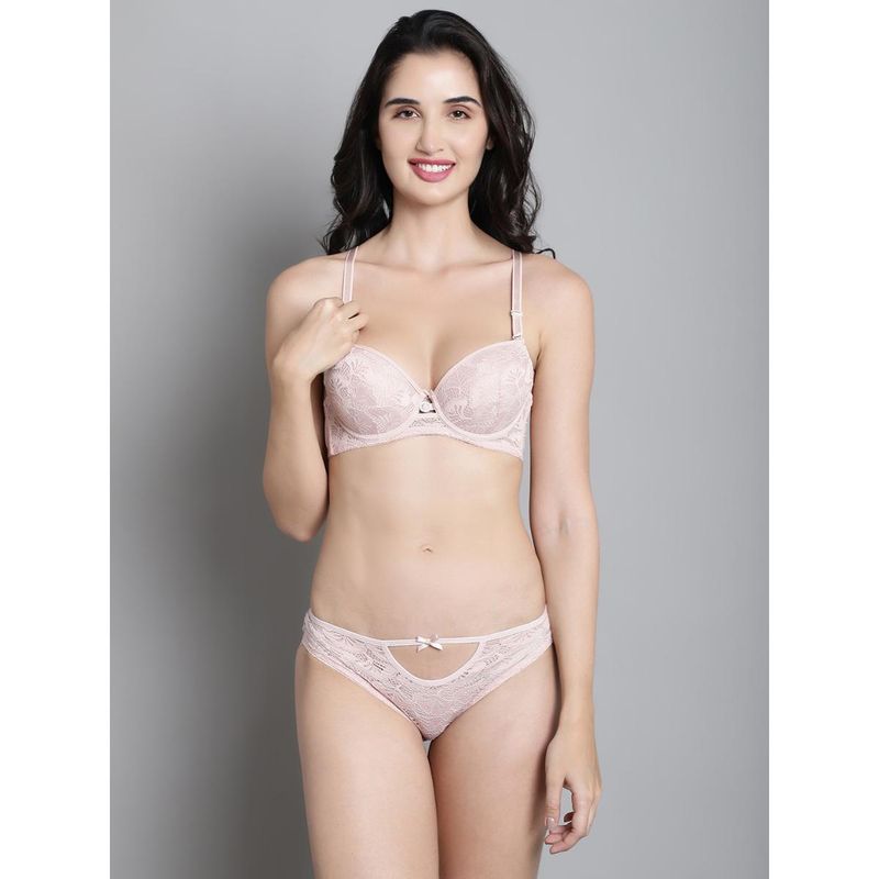 Makclan Pink Symphony In Lace Lingerie Bra and Panty (Set of 2) (34C)