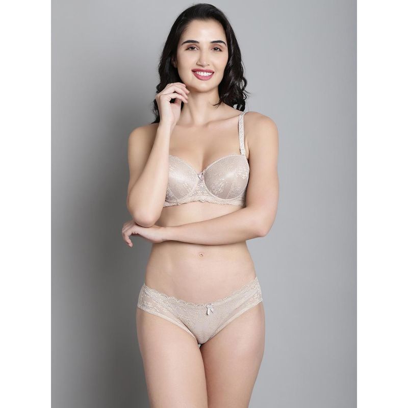 Makclan Nude Daringly Divine Lace Lingerie Bra and Panty (Set of 2) (38B)