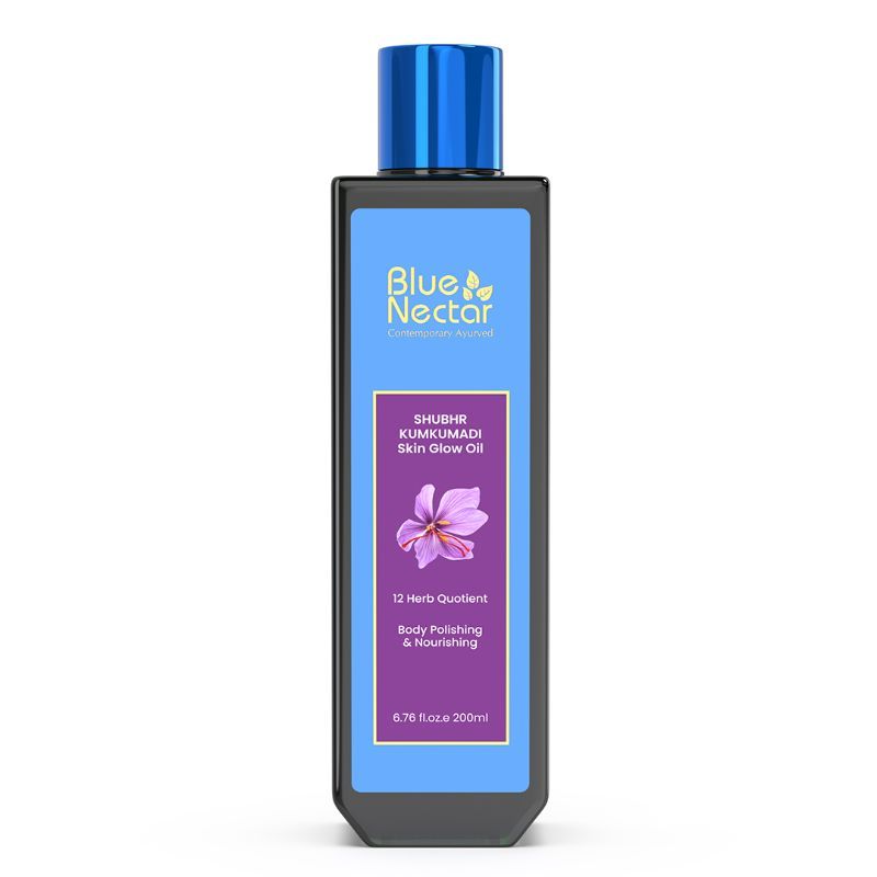Blue Nectar Kumkumadi Body Polish Oil for Stretch Marks & Dry Skin for Women & Men