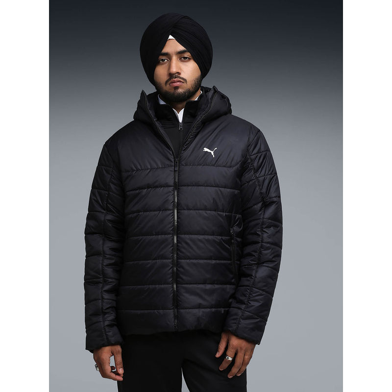 Puma Men Black Solid Puffer Jacket (S)